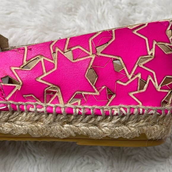 Stella McCartney Kid's Pink Perforated Star Espadrilles Slip On Shoes Size 32 - Picture 9 of 9